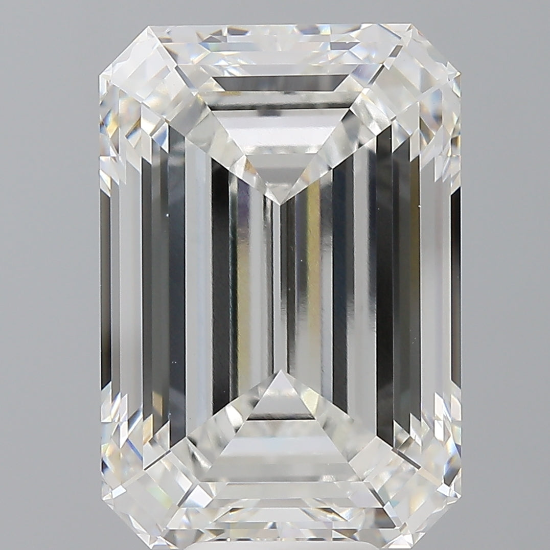 11.60 Carat Emerald Shaped, Ideal Cut, F Color, VVS2 Clarity, IGI Certified Lab Grown Diamond