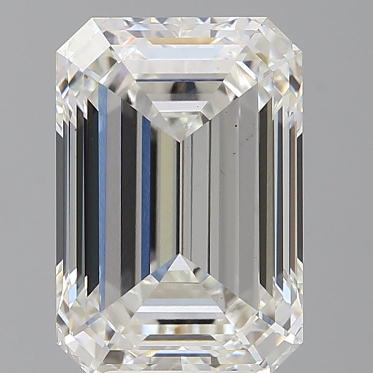 6.08 Carat Emerald Shaped, Ideal Cut, F Color, VS1 Clarity, IGI Certified Lab Grown Diamond