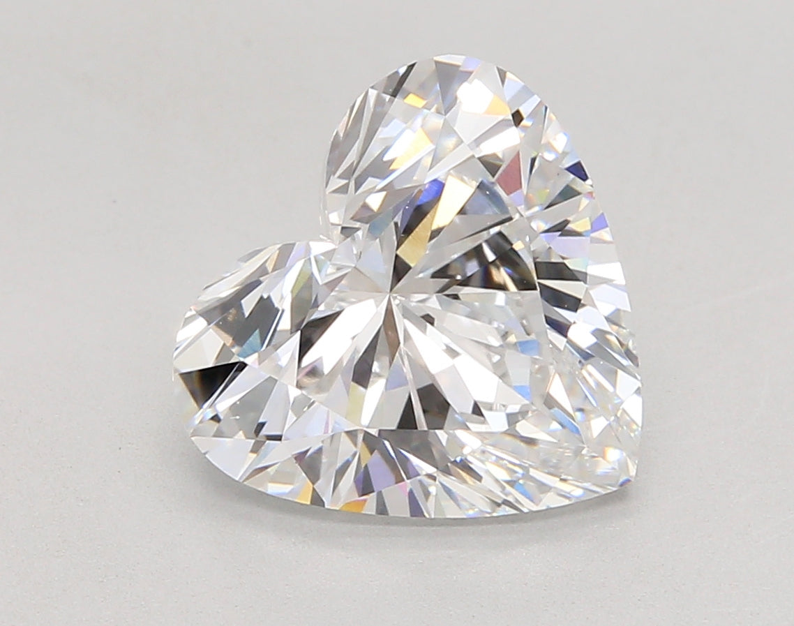 5.03 Carat Heart Shaped, Ideal Cut, D Color, VVS2 Clarity, IGI Certified Lab Grown Diamond