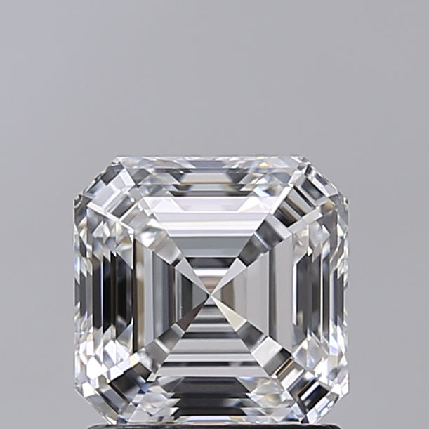 1.51 Carat Asscher Shaped, Ideal Cut, F Color, VVS2 Clarity, GIA Certified Lab Grown Diamond