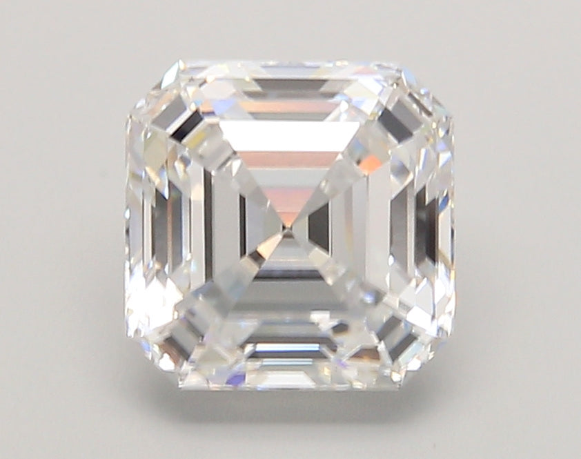 3.01 Carat Asscher Shaped, Ideal Cut, D Color, VVS2 Clarity, IGI Certified Lab Grown Diamond