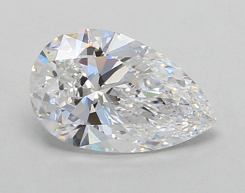1.96 Carat Pear Shaped, Ideal Cut, D Color, VVS2 Clarity, IGI Certified Lab Grown Diamond