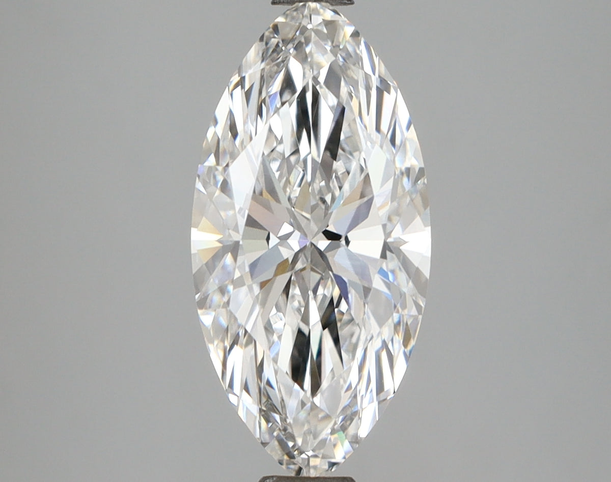 2.59 Carat Marquise Shaped, Ideal Cut, E Color, VVS2 Clarity, IGI Certified Lab Grown Diamond