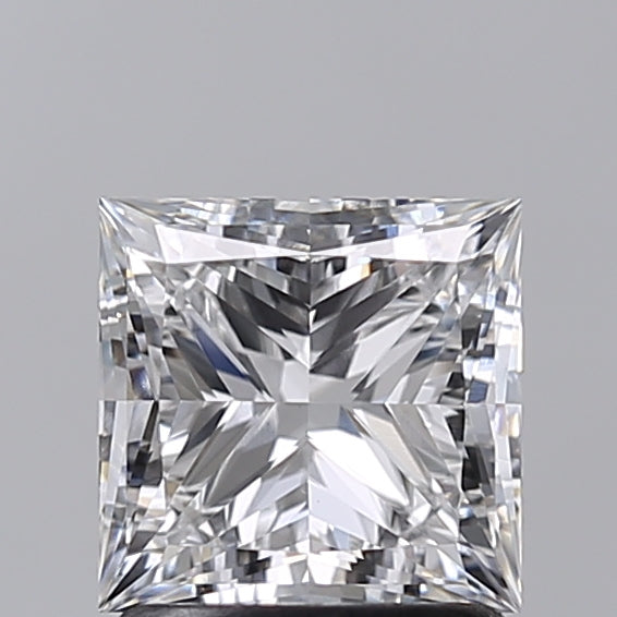1.50 Carat Princess Shaped, Ideal Cut, D Color, VVS2 Clarity, IGI Certified Lab Grown Diamond