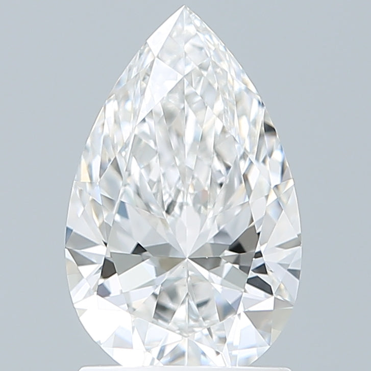 1.50 Carat Pear Shaped, Ideal Cut, E Color, VVS2 Clarity, IGI Certified Lab Grown Diamond