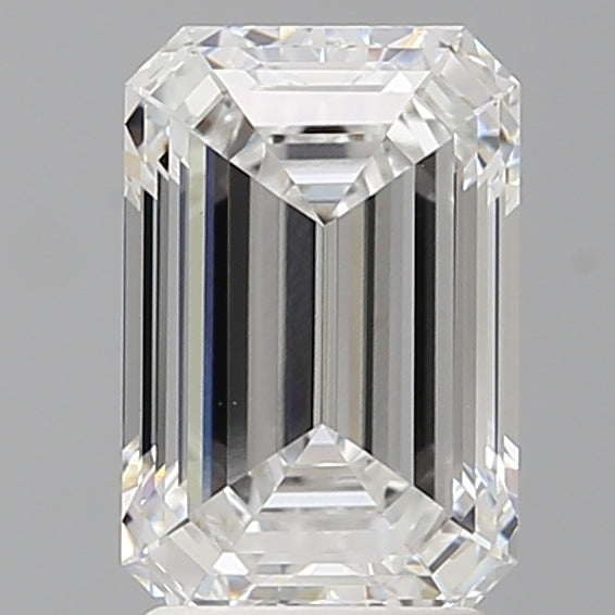 2.58 Carat Emerald Shaped, Ideal Cut, E Color, VVS2 Clarity, IGI Certified Lab Grown Diamond