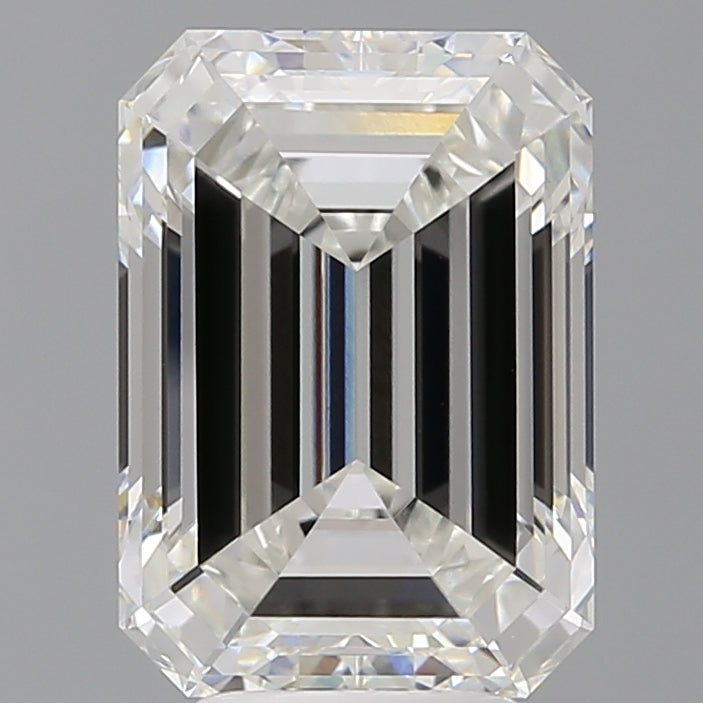 5.56 Carat Emerald Shaped, Ideal Cut, F Color, VVS1 Clarity, IGI Certified Lab Grown Diamond