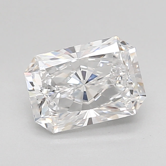 1.54 Carat Radiant Shaped, Ideal Cut, D Color, VVS2 Clarity, IGI Certified Lab Grown Diamond