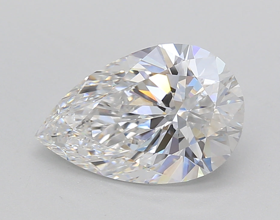 2.05 Carat Pear Shaped, Ideal Cut, D Color, VVS1 Clarity, IGI Certified Lab Grown Diamond