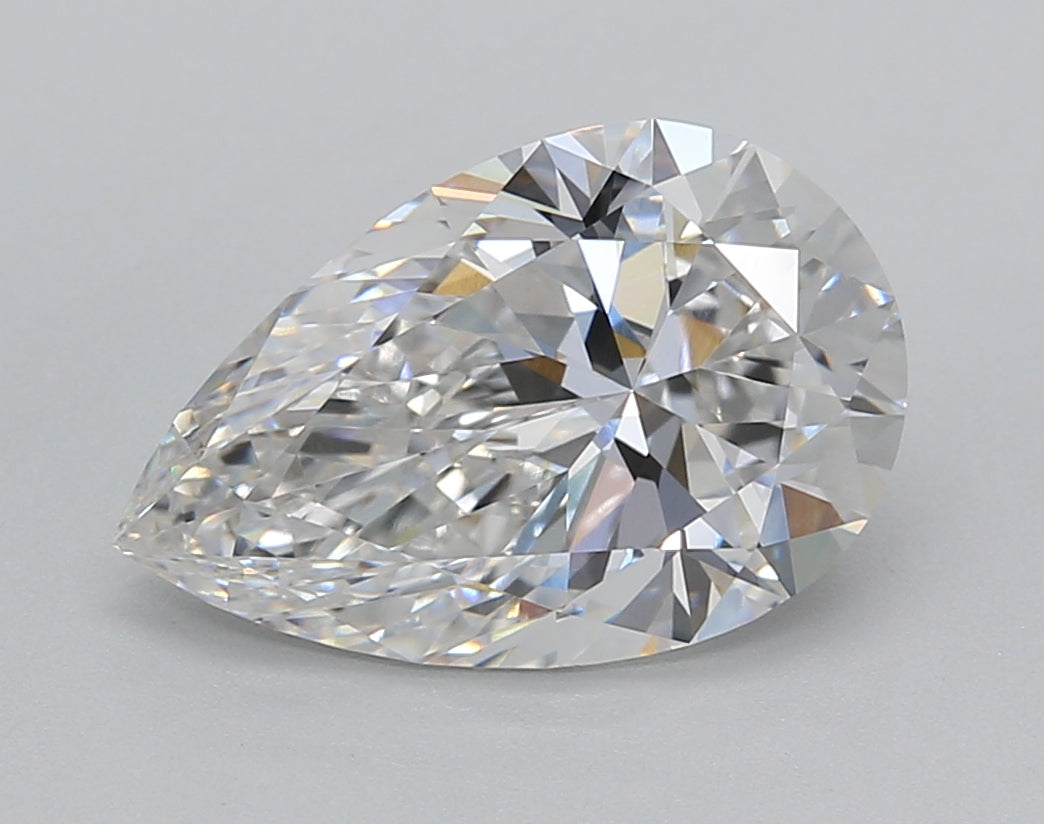 3.03 Carat Pear Shaped, Excellent Cut, E Color, VVS2 Clarity, IGI Certified Lab Grown Diamond