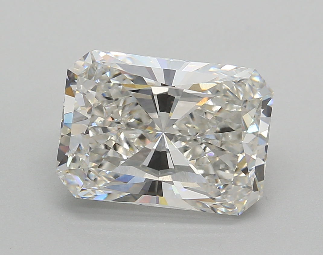 3.68 Carat Radiant Shaped, Very Good Cut, G Color, VS2 Clarity, IGI Certified Lab Grown Diamond