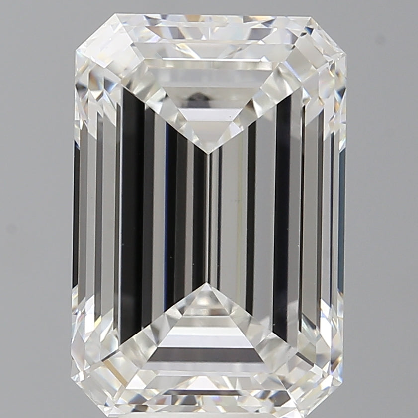 8.56 Carat Emerald Shaped, Ideal Cut, F Color, VVS2 Clarity, IGI Certified Lab Grown Diamond