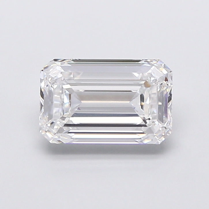 3.01 Carat Emerald Shaped, Very Good Cut, D Color, VVS2 Clarity, IGI Certified Lab Grown Diamond