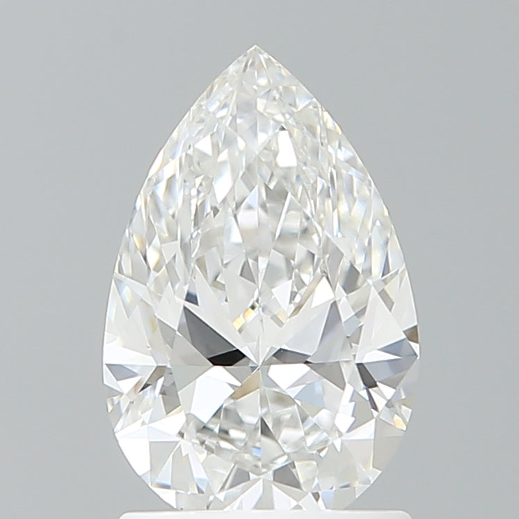1.42 Carat Pear Shaped, Ideal Cut, E Color, VVS2 Clarity, IGI Certified Lab Grown Diamond