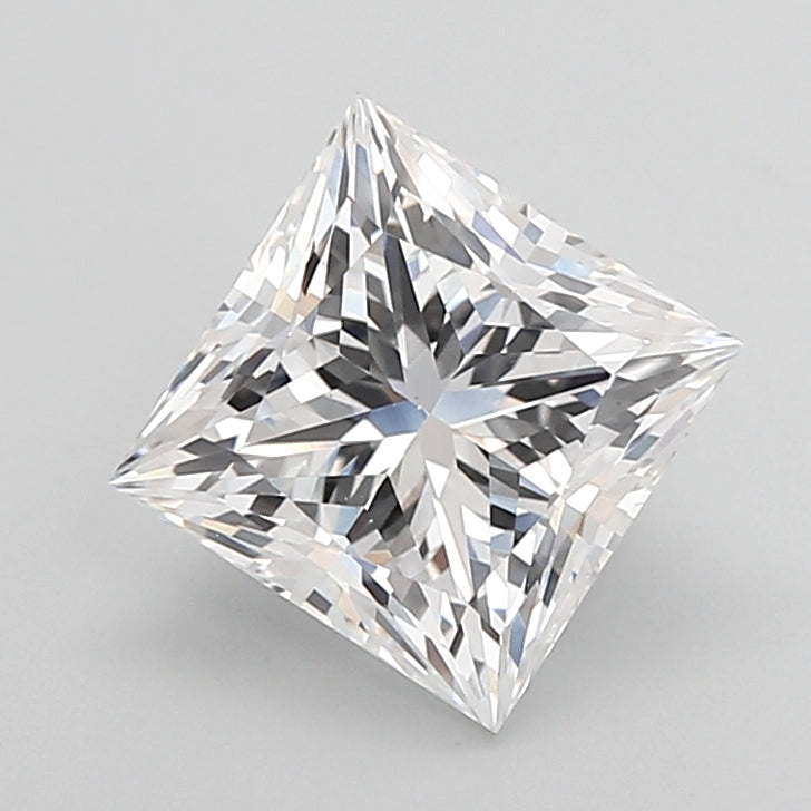 2.60 Carat Princess Shaped, Excellent Cut, E Color, VVS2 Clarity, IGI Certified Lab Grown Diamond