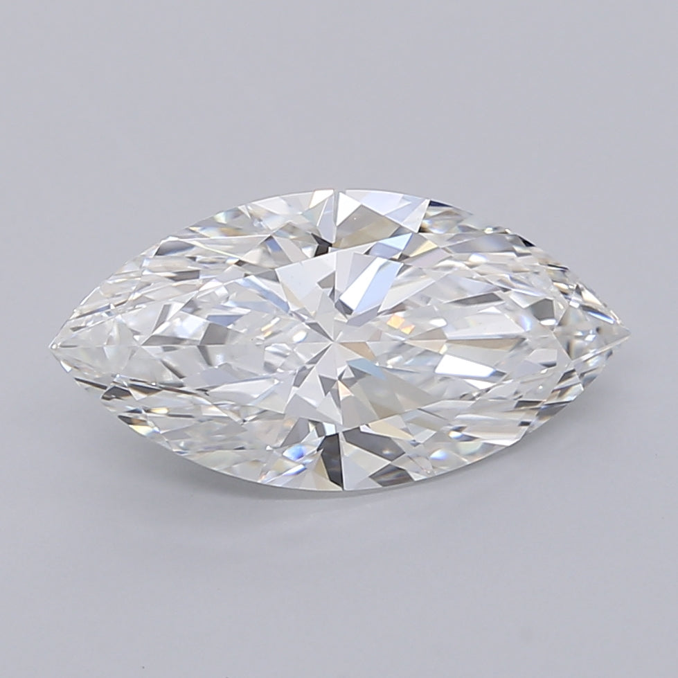 3.04 Carat Marquise Shaped, Ideal Cut, E Color, VVS2 Clarity, IGI Certified Lab Grown Diamond
