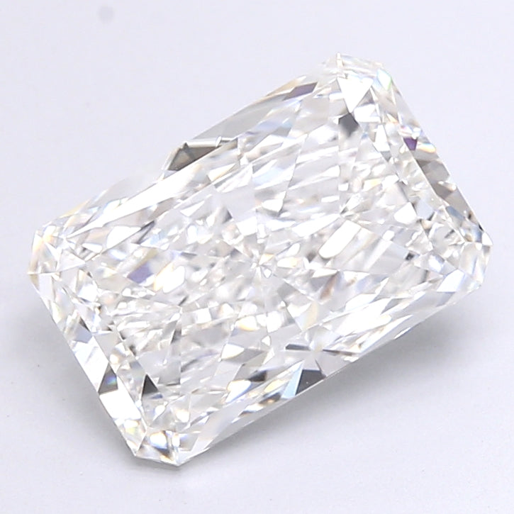 5.25 Carat Radiant Shaped, Very Good Cut, F Color, VVS2 Clarity, IGI Certified Lab Grown Diamond