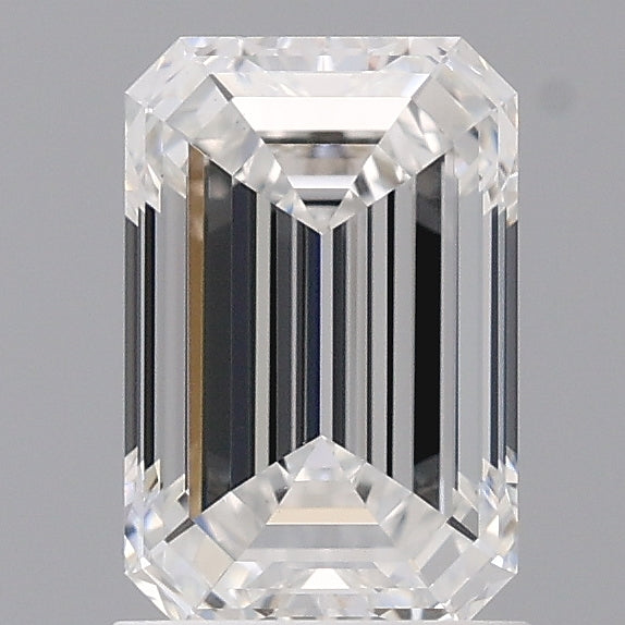 1.58 Carat Emerald Shaped, Ideal Cut, D Color, VS1 Clarity, IGI Certified Lab Grown Diamond