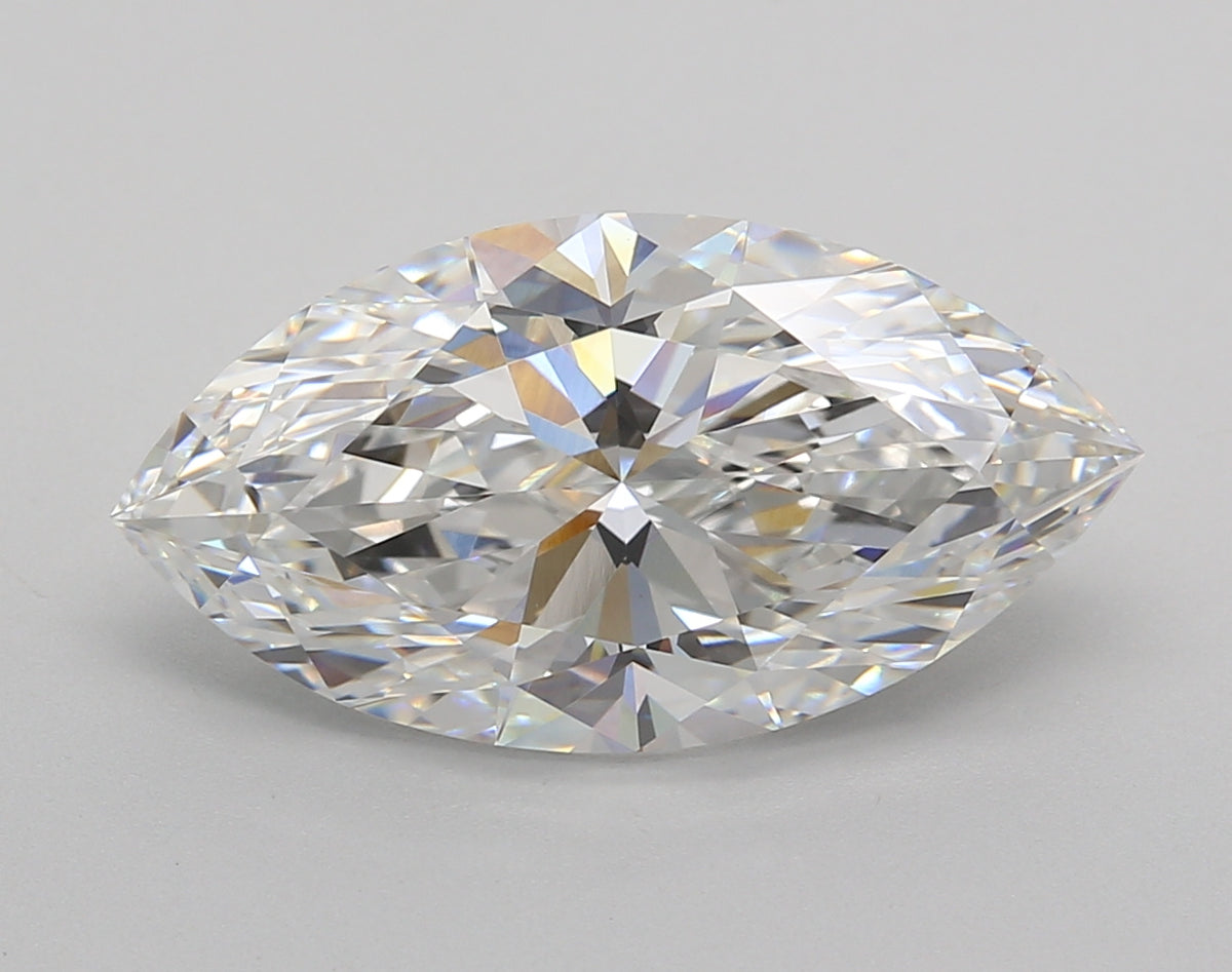 5.02 Carat Marquise Shaped, Excellent Cut, E Color, VVS2 Clarity, IGI Certified Lab Grown Diamond