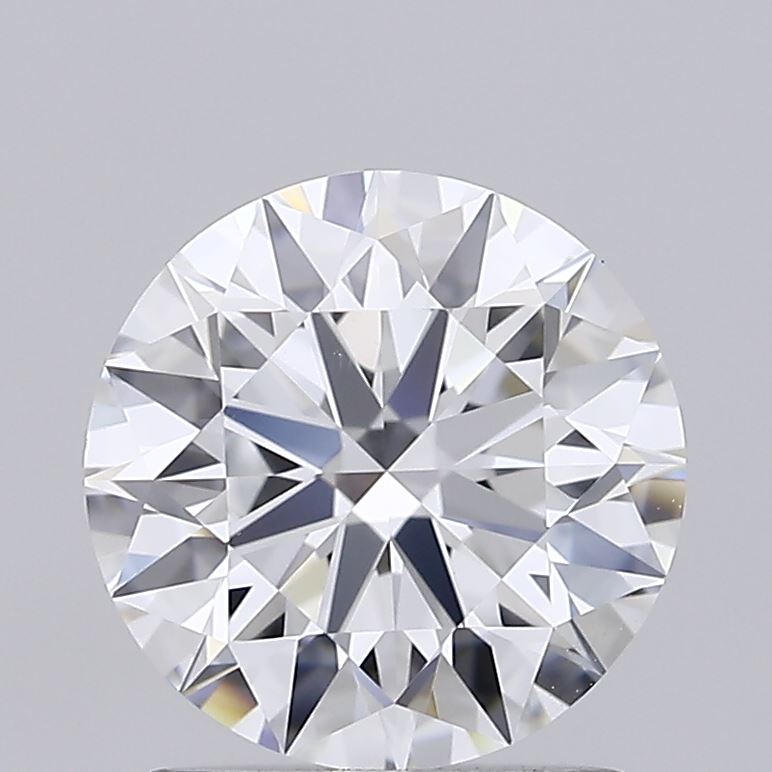 1.54 Carat Round Shaped, Ideal Cut, D Color, VVS2 Clarity, IGI Certified Lab Grown Diamond