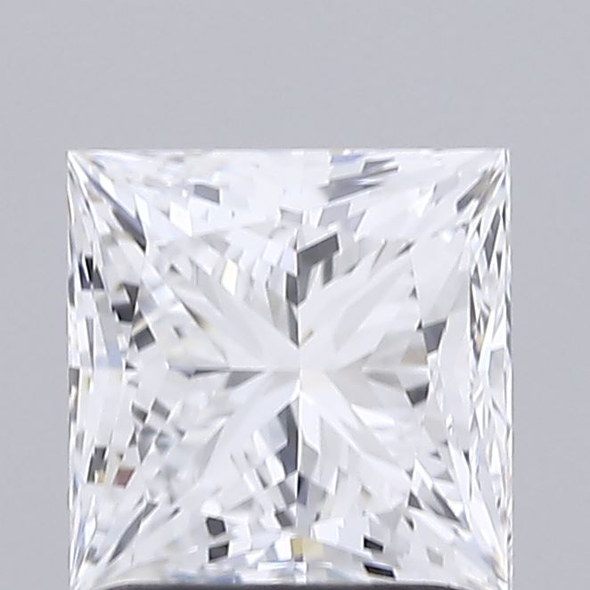 1.50 Carat Princess Shaped, Ideal Cut, D Color, VVS2 Clarity, IGI Certified Lab Grown Diamond