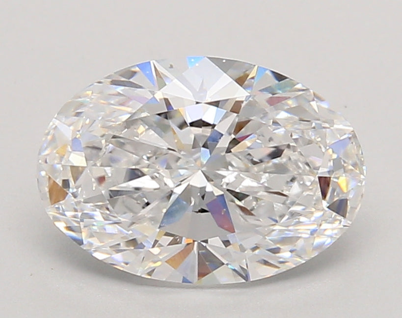 2.07 Carat Oval Shaped, Ideal Cut, D Color, VVS1 Clarity, IGI Certified Lab Grown Diamond