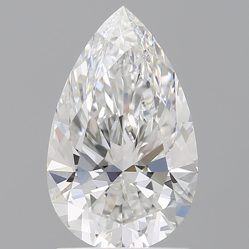 1.59 Carat Pear Shaped, Ideal Cut, E Color, VVS2 Clarity, IGI Certified Lab Grown Diamond