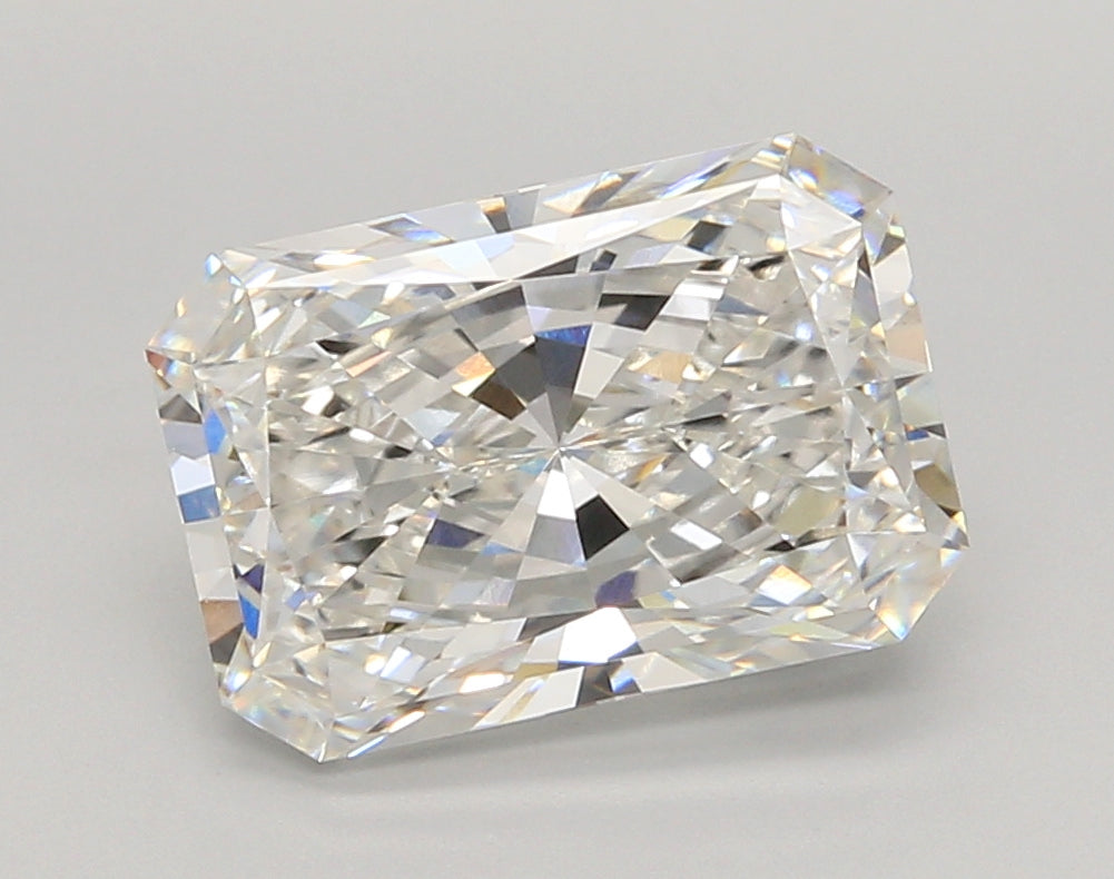 4.06 Carat Radiant Shaped, Ideal Cut, F Color, VVS2 Clarity, IGI Certified Lab Grown Diamond