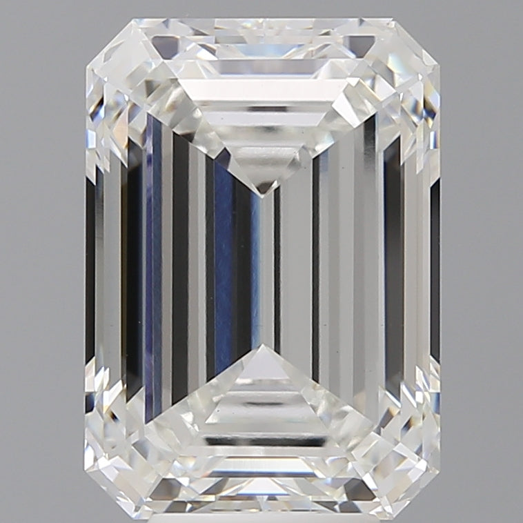 7.04 Carat Emerald Shaped, Ideal Cut, F Color, VVS2 Clarity, IGI Certified Lab Grown Diamond