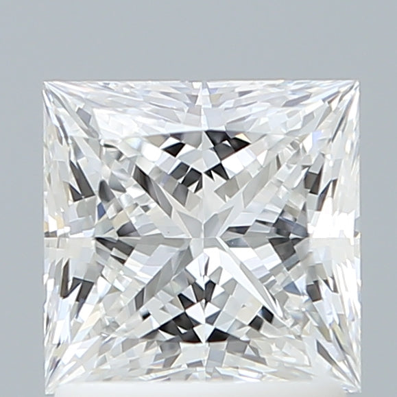 1.59 Carat Princess Shaped, Ideal Cut, D Color, VVS2 Clarity, IGI Certified Lab Grown Diamond