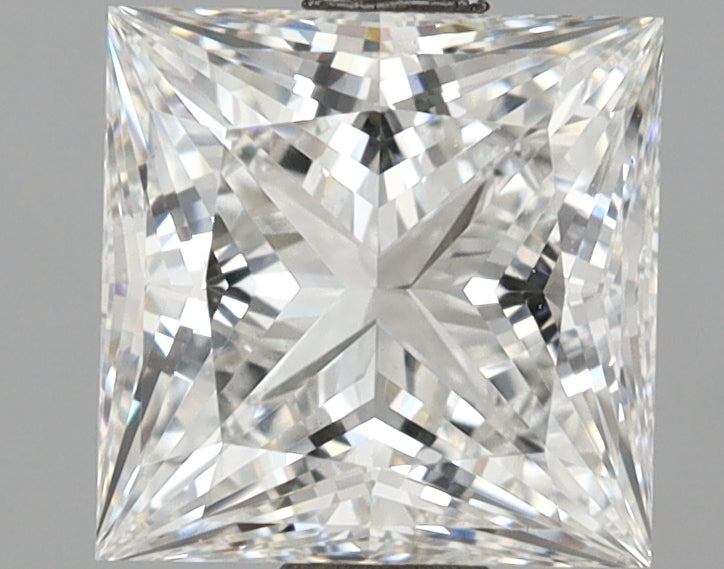 2.07 Carat Princess Shaped, Ideal Cut, D Color, VS1 Clarity, IGI Certified Lab Grown Diamond