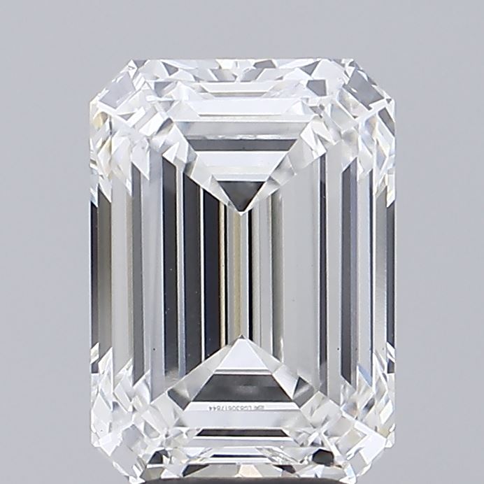 4.08 Carat Emerald Shaped, Ideal Cut, E Color, VS1 Clarity, IGI Certified Lab Grown Diamond