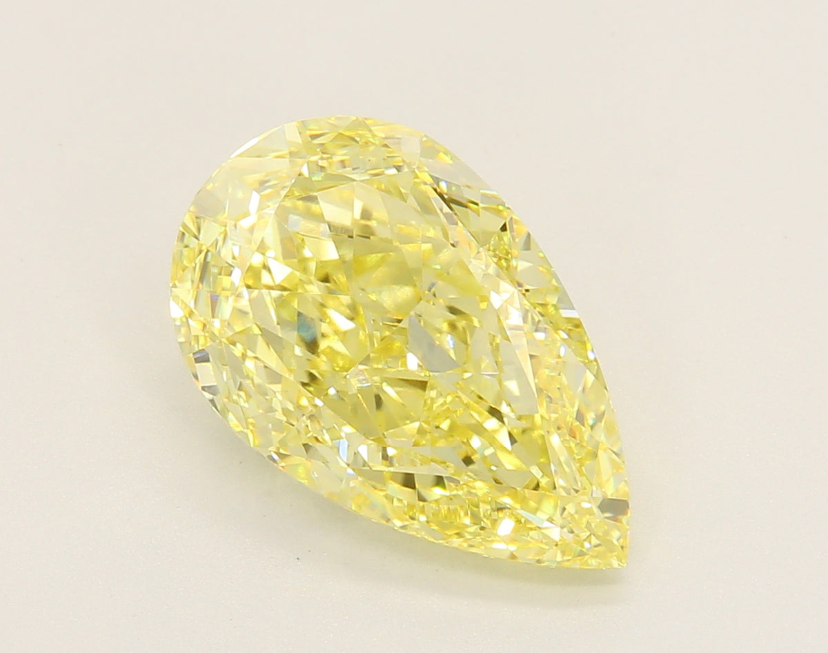 5.14 Carat Pear Shaped, Ideal Cut, VVS2 Clarity, IGI Certified Lab Grown Diamond