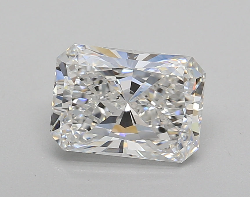 1.52 Carat Radiant Shaped, Excellent Cut, D Color, VVS2 Clarity, IGI Certified Lab Grown Diamond