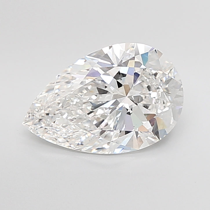 5.02 Carat Pear Shaped, Ideal Cut, E Color, VVS2 Clarity, IGI Certified Lab Grown Diamond