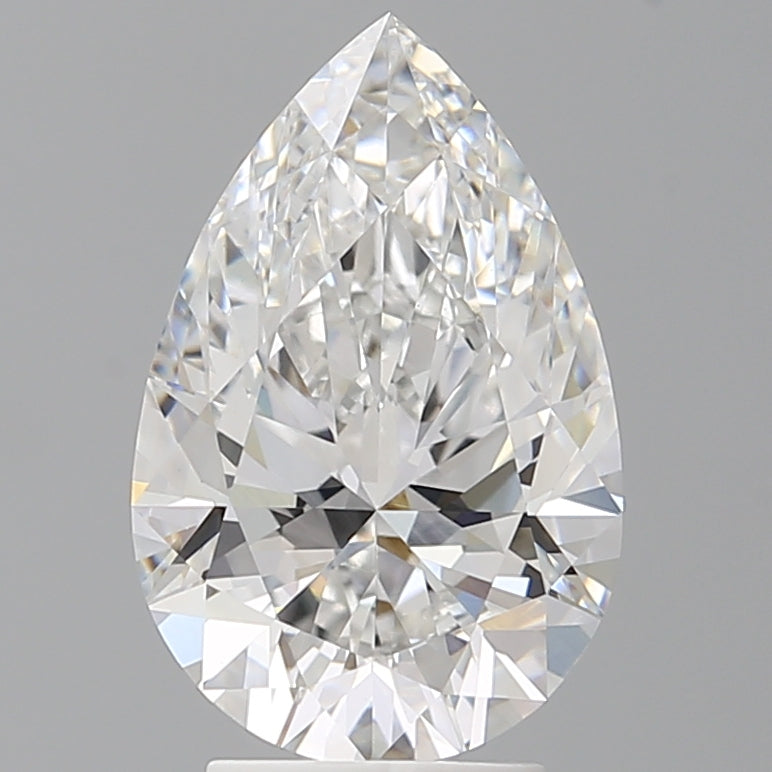 3.54 Carat Pear Shaped, Ideal Cut, E Color, VVS2 Clarity, IGI Certified Lab Grown Diamond