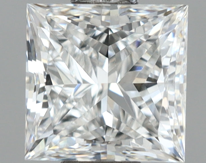 1.00 Carat Princess Shaped, Ideal Cut, E Color, VVS2 Clarity, IGI Certified Lab Grown Diamond