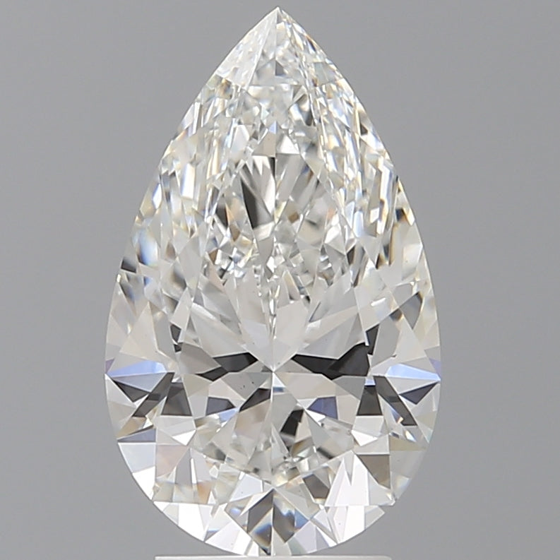 3.59 Carat Pear Shaped, Ideal Cut, F Color, VS1 Clarity, IGI Certified Lab Grown Diamond