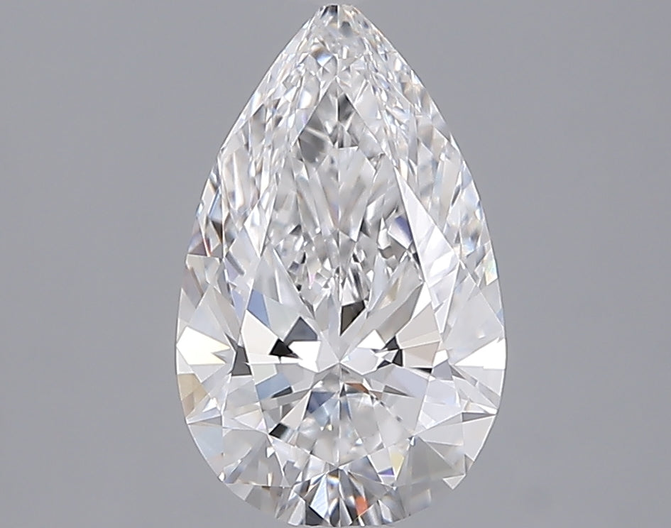 1.71 Carat Pear Shaped, Ideal Cut, D Color, VVS2 Clarity, IGI Certified Lab Grown Diamond
