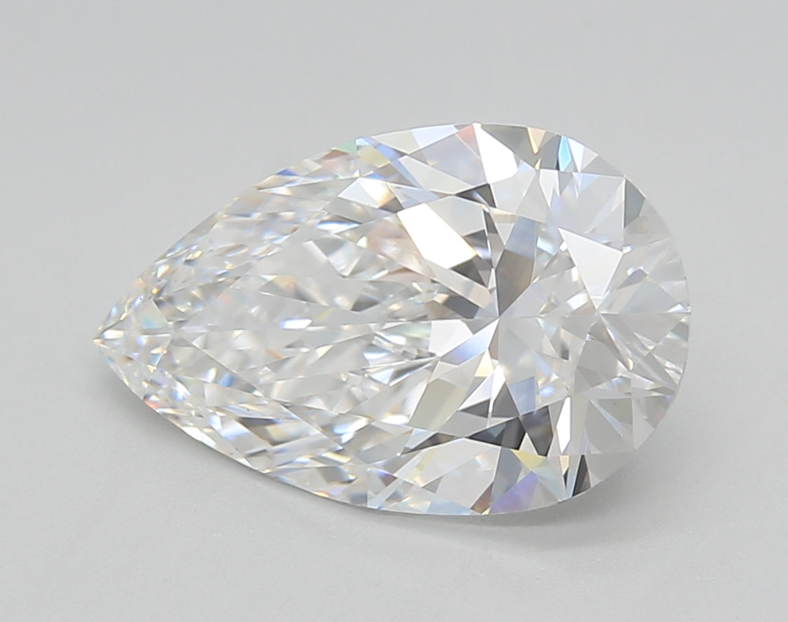 3.51 Carat Pear Shaped, Ideal Cut, E Color, VS1 Clarity, GIA Certified Lab Grown Diamond