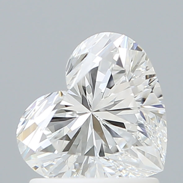1.23 Carat Heart Shaped, Very Good Cut, D Color, VVS2 Clarity, IGI Certified Lab Grown Diamond