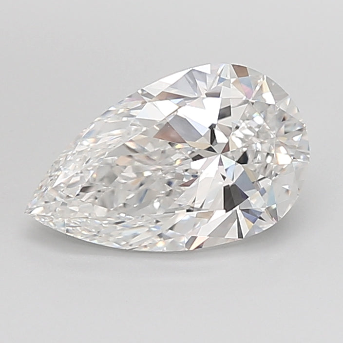 2.82 Carat Pear Shaped, Excellent Cut, D Color, VVS2 Clarity, IGI Certified Lab Grown Diamond