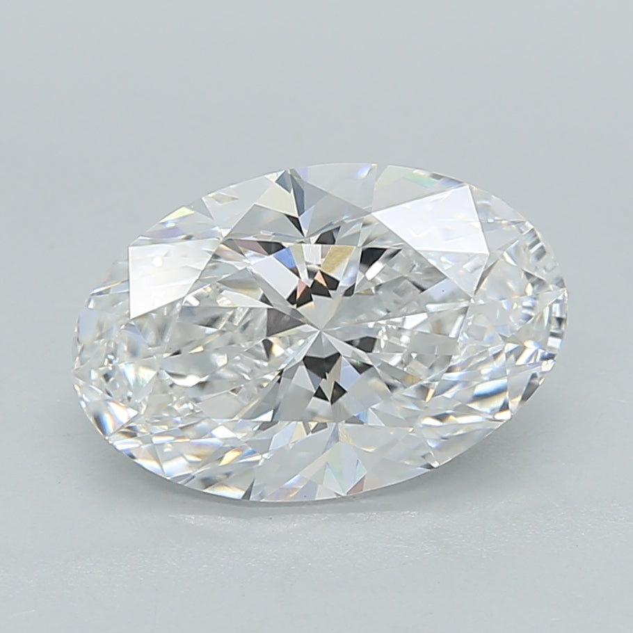 2.51 Carat Oval Shaped, Excellent Cut, D Color, VVS2 Clarity, IGI Certified Lab Grown Diamond