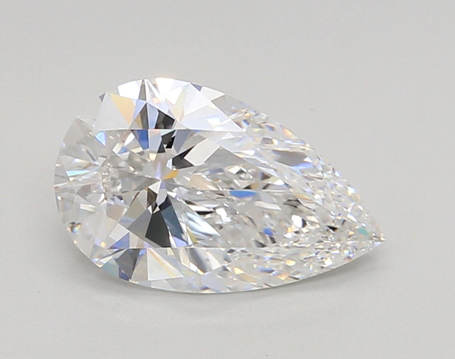 2.03 Carat Pear Shaped, Ideal Cut, E Color, VVS2 Clarity, IGI Certified Lab Grown Diamond
