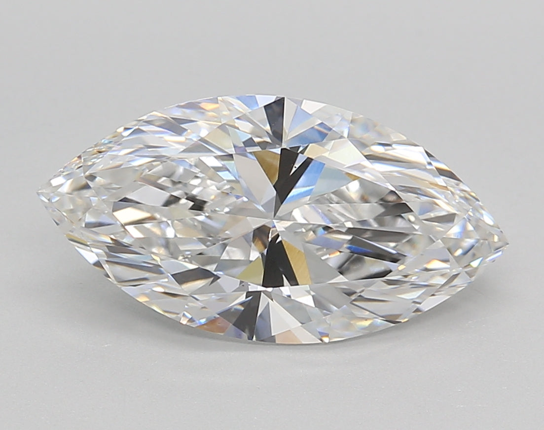 3.01 Carat Marquise Shaped, Excellent Cut, E Color, VS1 Clarity, IGI Certified Lab Grown Diamond
