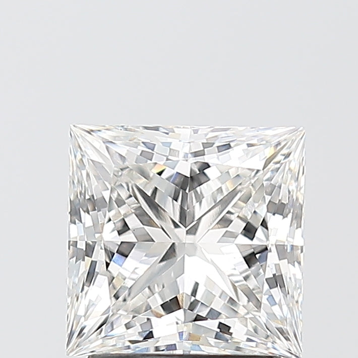 2.09 Carat Princess Shaped, Ideal Cut, E Color, VS1 Clarity, IGI Certified Lab Grown Diamond