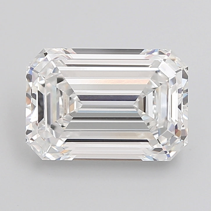 5.08 Carat Emerald Shaped, Ideal Cut, E Color, VVS2 Clarity, IGI Certified Lab Grown Diamond