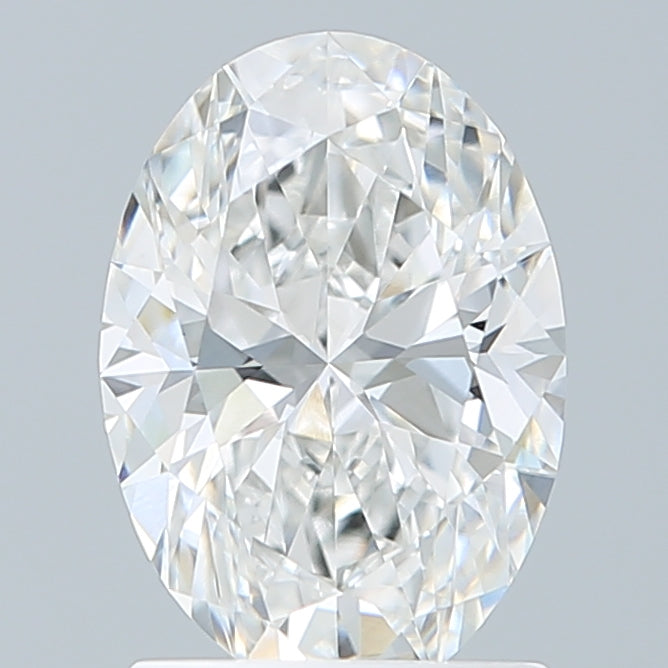 1.58 Carat Oval Shaped, Ideal Cut, F Color, VVS2 Clarity, IGI Certified Lab Grown Diamond