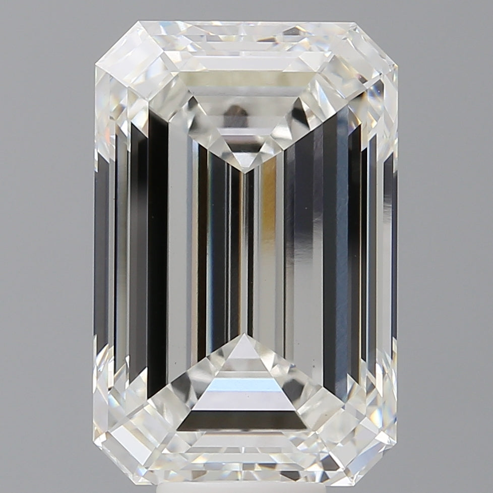 12.58 Carat Emerald Shaped, Ideal Cut, F Color, VVS2 Clarity, IGI Certified Lab Grown Diamond