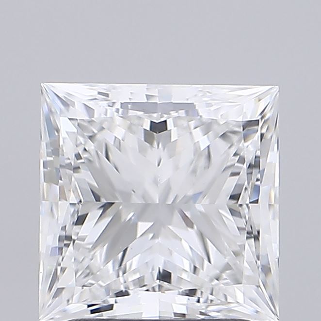 2.01 Carat Princess Shaped, Ideal Cut, F Color, VVS2 Clarity, IGI Certified Lab Grown Diamond